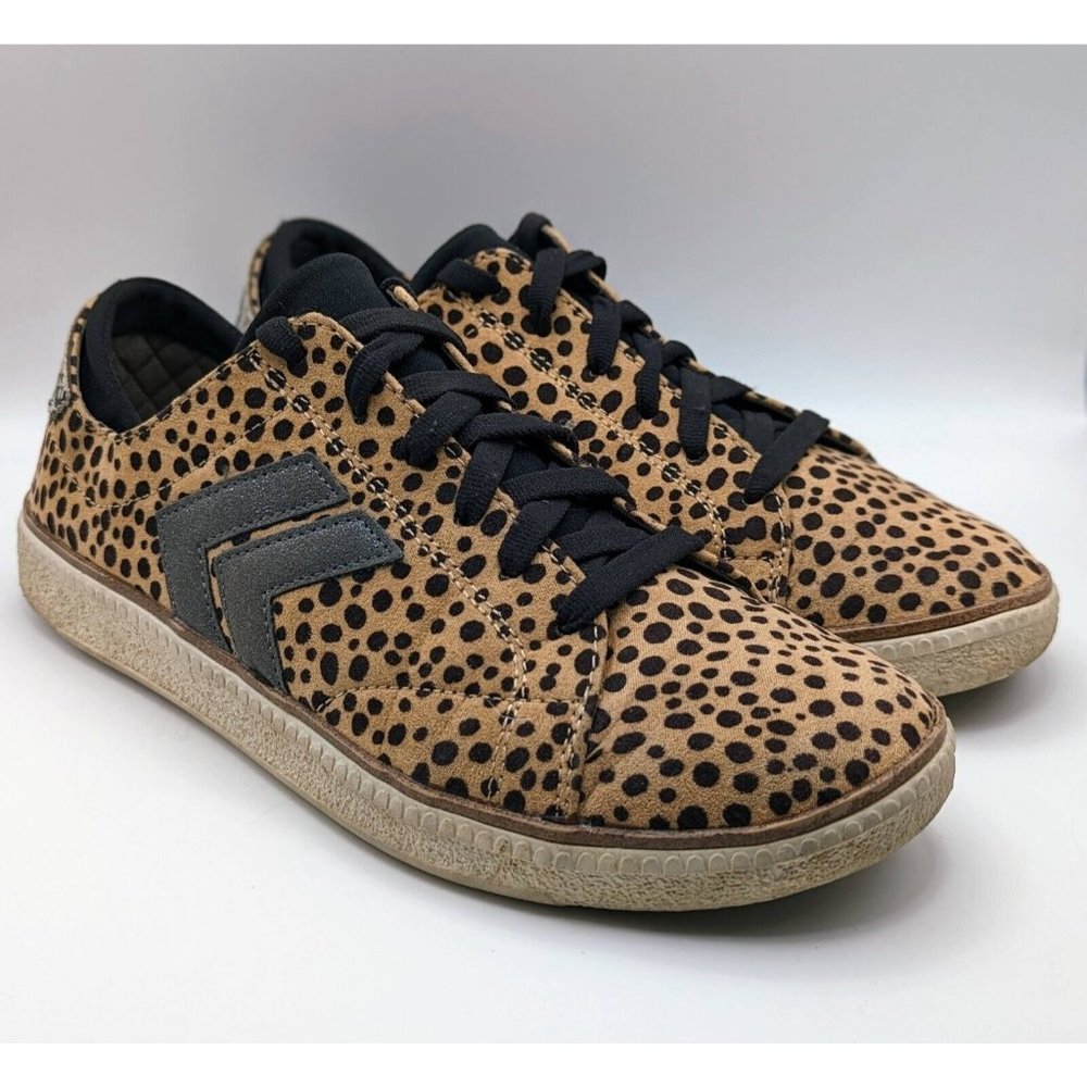 Dr. Scholl's Tan and Black Leopard Print Sneakers